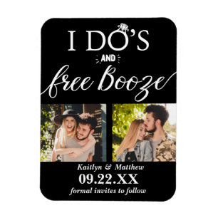 Magnet Flexible I Do's & Free Booze Modern Wedding Enregistrer la 