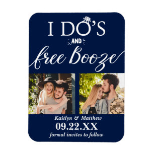Magnet Flexible I Do's & Free Booze Modern Wedding Enregistrer la