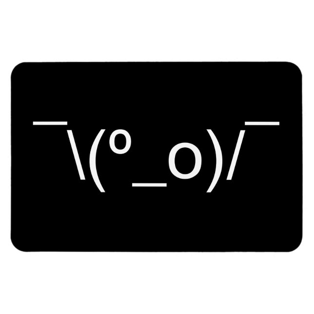 Magnet Flexible I Dunno LOL\\(º_o)/° Emoticon Japonais Kaomoji (Horizontal)