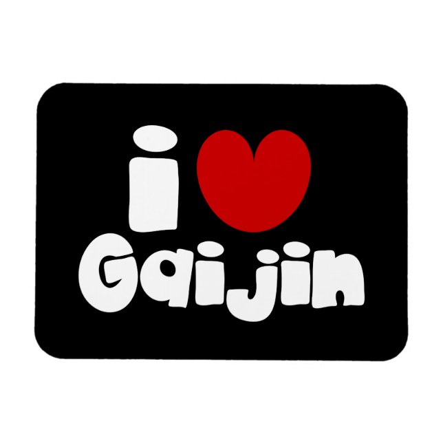 Magnet Flexible i heart Gaijin (Horizontal)