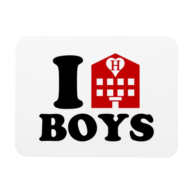 Magnet Flexible I Love Hotel Boys (Horizontal)