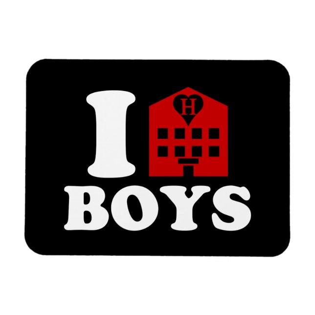 Magnet Flexible I Love Hotel Boys (Horizontal)