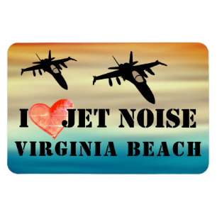 Magnet Flexible I Love Jet Noise Virginia Beach