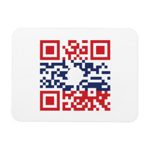 Magnet Flexible I Love Laos (Khoy Huk Lao) Drapeau QR Code   Geek