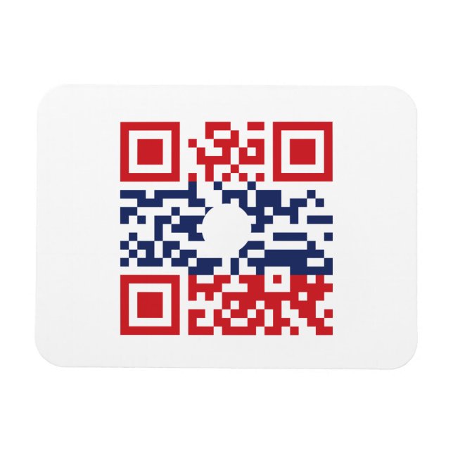 Magnet Flexible I Love Laos (Khoy Huk Lao) Drapeau QR Code | Geek  (Horizontal)