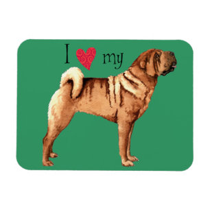 Magnet Flexible I Love my Chinese Shar-Pei