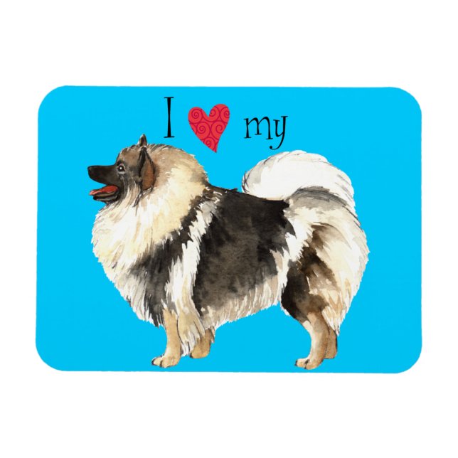 Magnet Flexible I Love my Keeshond (Horizontal)