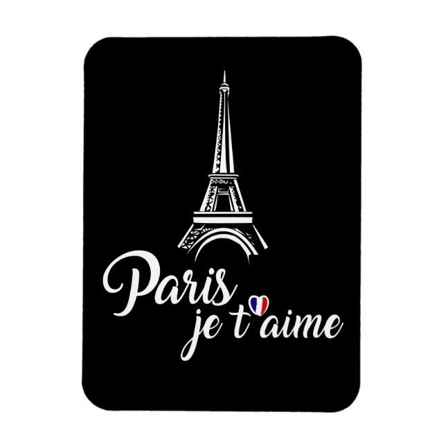Magnet Flexible I Love Paris Je t'aime (Vertical)