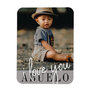 Magnet Flexible I Love You Abuelo Photo personnalisée