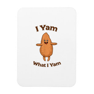 Magnet Flexible I Yam What I Yam Dancing Sweet Potato Thanksgiving