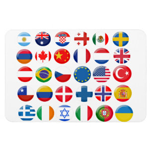 Magnet Flexible Icônes des pays définies