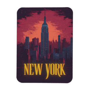 Magnet Flexible Iconic New York City - Skyline nocturne