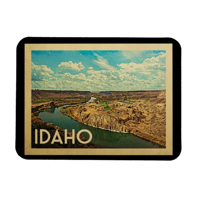 Magnet Flexible Idaho Snake River Canyon Vintage voyage (Horizontal)