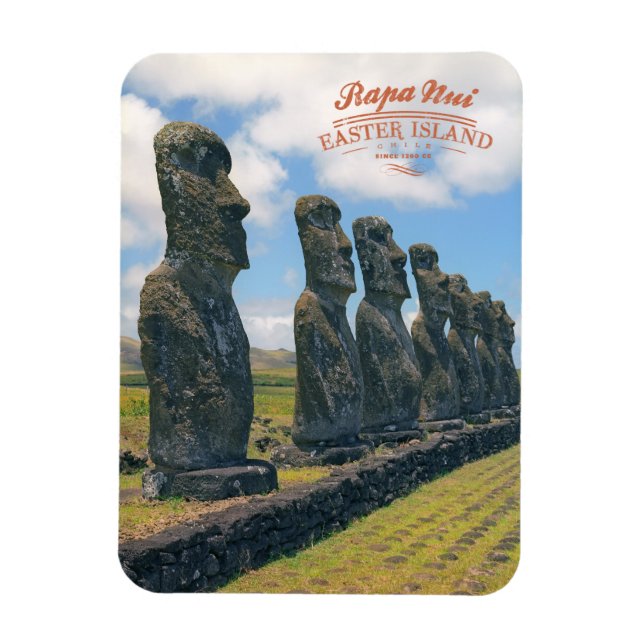 Magnet Flexible Île de Pâques (Rapa Nui) Chili (Vertical)