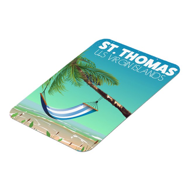 Magnet Flexible Îles Vierges américaines St Thomas. (Côté Gauche)