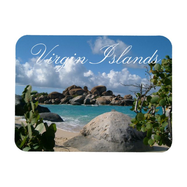Magnet Flexible Îles Vierges britanniques, Gorda, Baths Beach (Horizontal)