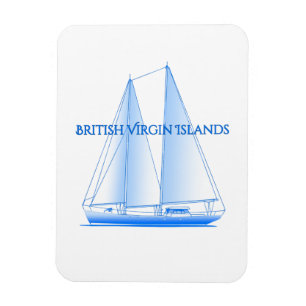 Magnet Flexible Îles Vierges britanniques Voilier Nautique Côtier 