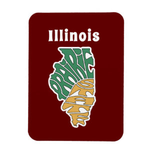Magnet Flexible Illinois Pseudo Word Art
