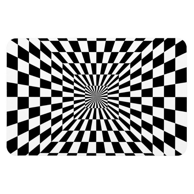 Magnet Flexible Illusion optique de l'échiquier (Horizontal)