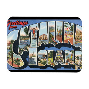 Magnet Flexible Illustration d'affiche de voyage de Catalina