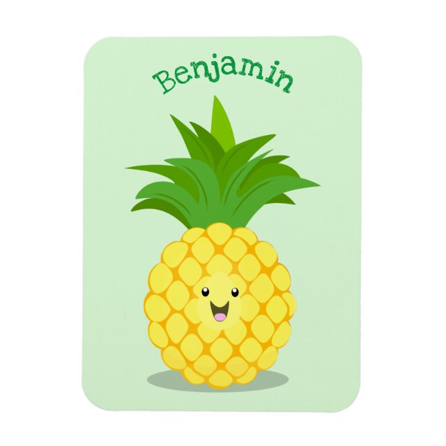 Magnet Flexible Illustration d'ananas mignon (Vertical)