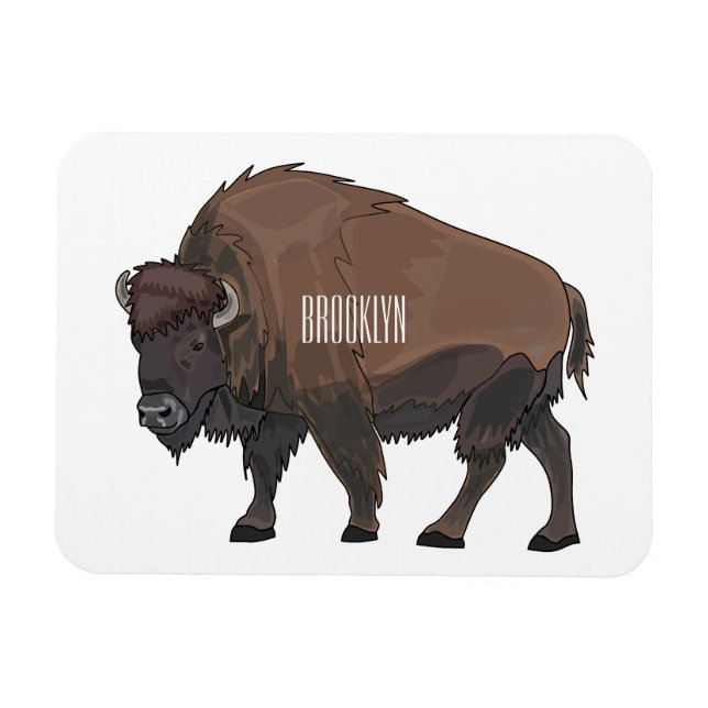 Magnet Flexible Illustration de bison (Horizontal)