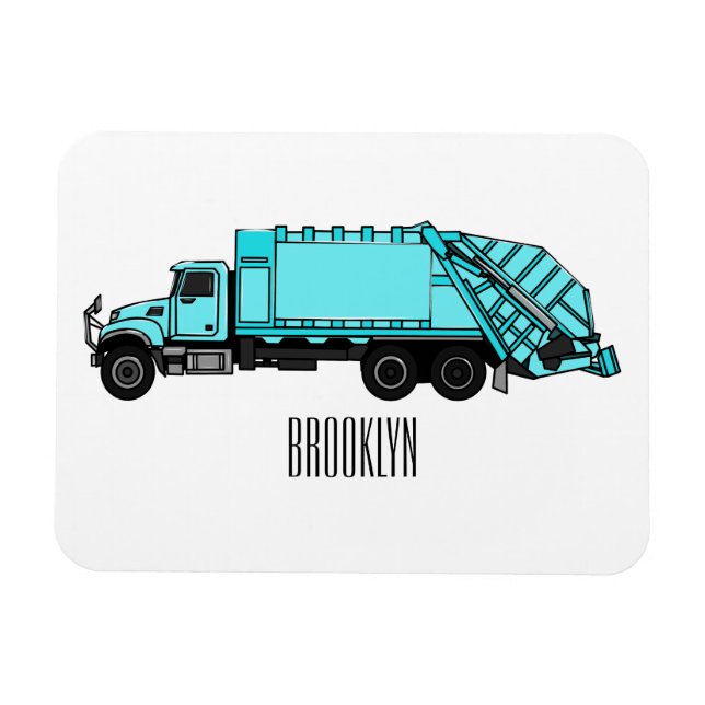 Magnet Flexible Illustration de camion à ordures (Horizontal)