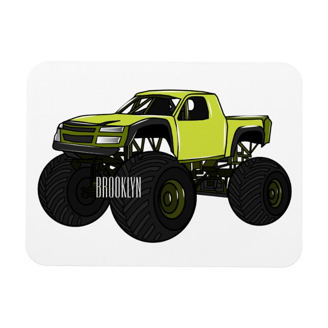 Magnet Flexible Illustration de camion monstre (Horizontal)