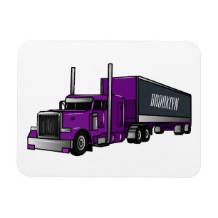 Magnet Flexible Illustration de camion semi-remorque