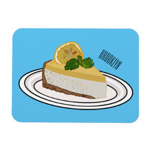 Magnet Flexible Illustration de citron cheesecake