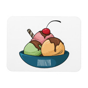 Magnet Flexible Illustration de crème glacée