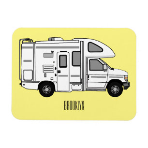 Magnet Flexible Illustration de dessin animé Campervan