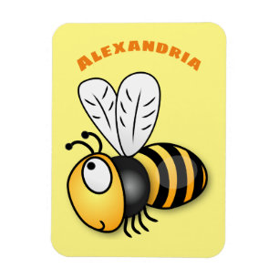 Magnet Flexible Illustration de dessin animé d'abeilles joyeux