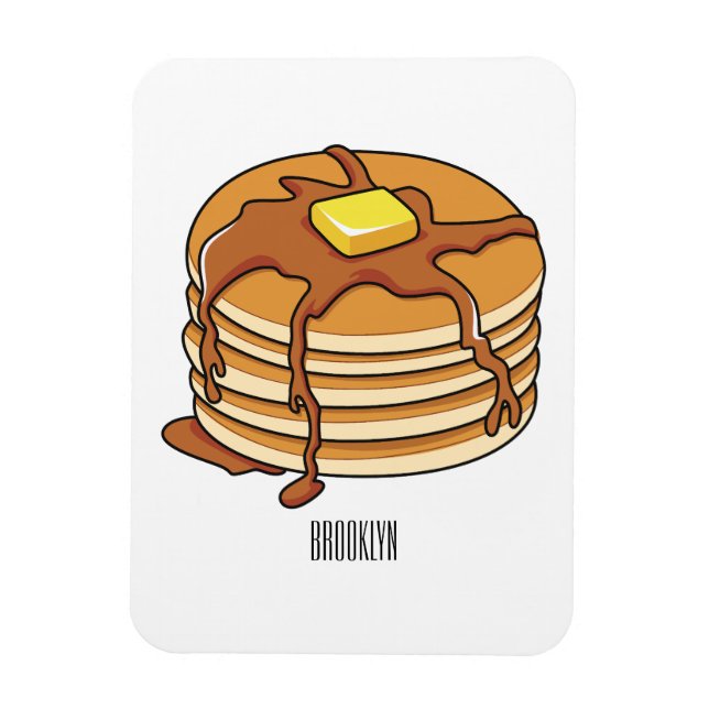 Magnet Flexible Illustration de dessin animé de Pancake (Vertical)