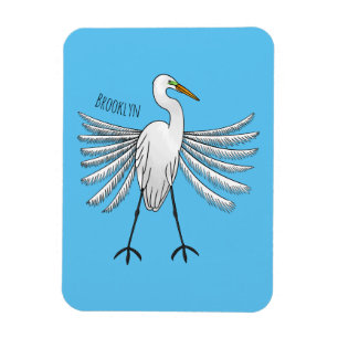 Magnet Flexible Illustration de dessin d'oiseau de grand feu