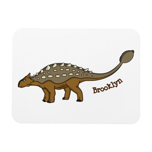 Magnet Flexible Illustration de dinosaure blindé Ankylosaurus (Horizontal)