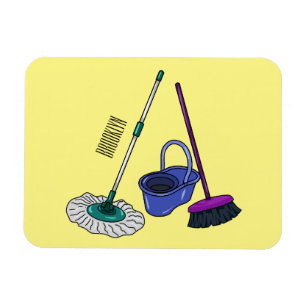 Magnet Flexible Illustration de la bande dessinée Broom & mop