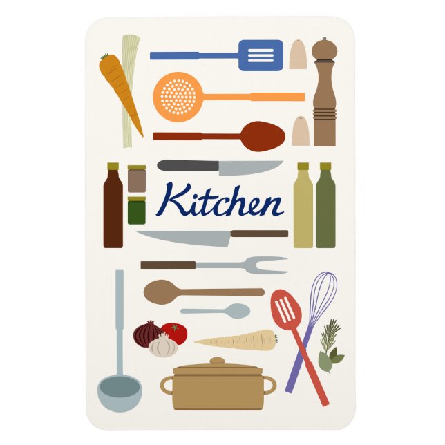 Magnet Flexible Illustration de la cuisine+Couleur de conception d (Vertical)