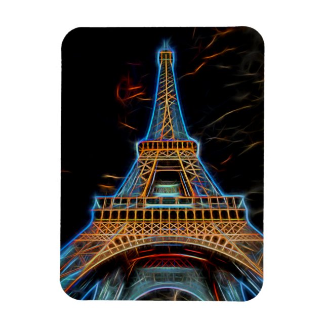 Magnet Flexible Illustration de la Tour Eiffel - Paris, France (Vertical)