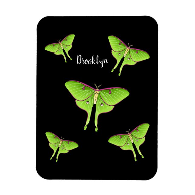 Magnet Flexible Illustration de Luna Moth (Vertical)
