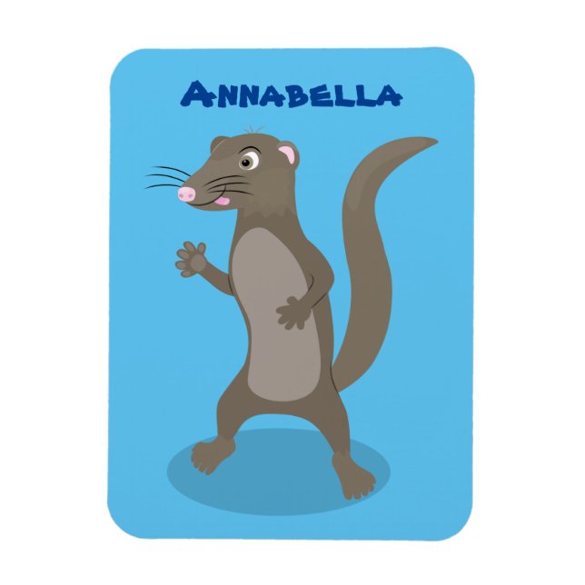 Magnet Flexible Illustration de mignonne mangouste (Vertical)