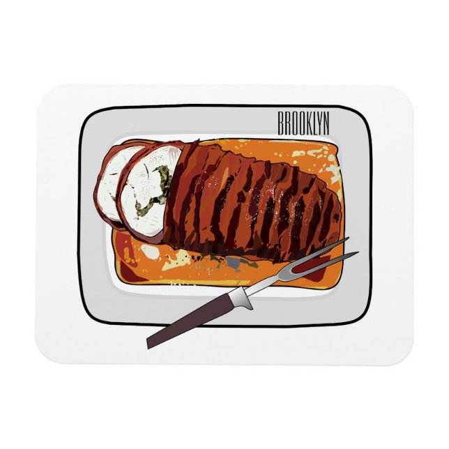Magnet Flexible Illustration de poitrine de dinde rôtie (Horizontal)