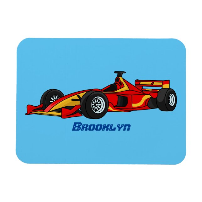 Magnet Flexible Illustration de voitures de course à grande vitess (Horizontal)