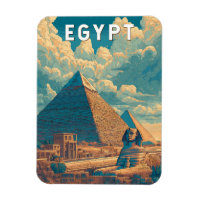 Illustration de voyage en Égypte Art vintage