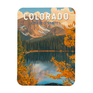 Magnet Flexible Illustration de voyage vintage Colorado