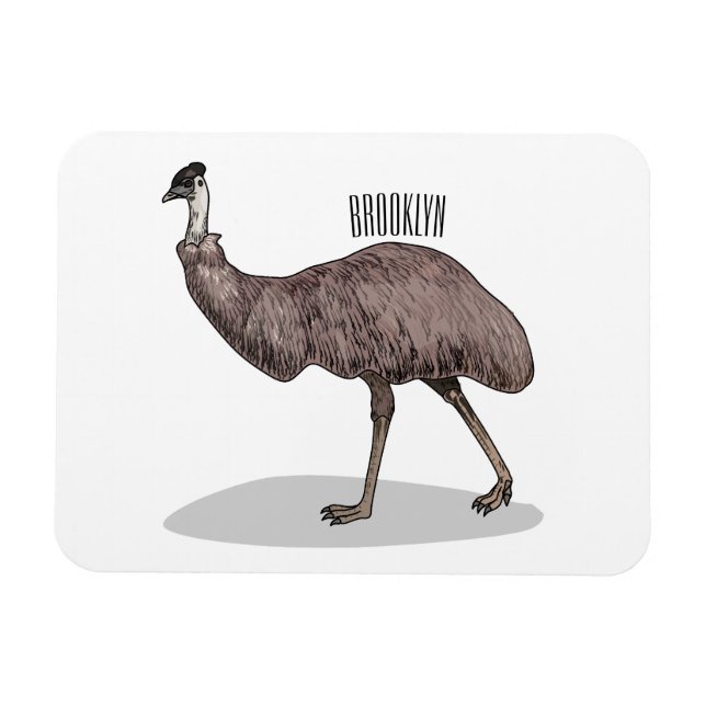 Magnet Flexible Illustration d'Emu bird (Horizontal)