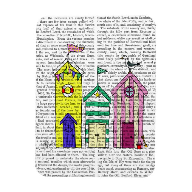 Magnet Flexible Illustration des Beach Huts 1 (Vertical)