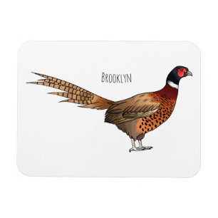 Magnet Flexible Illustration d'oiseau faisan à cou circulaire