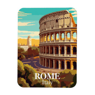 Magnet Flexible Illustration du Colosse de Rome Italie Voyage