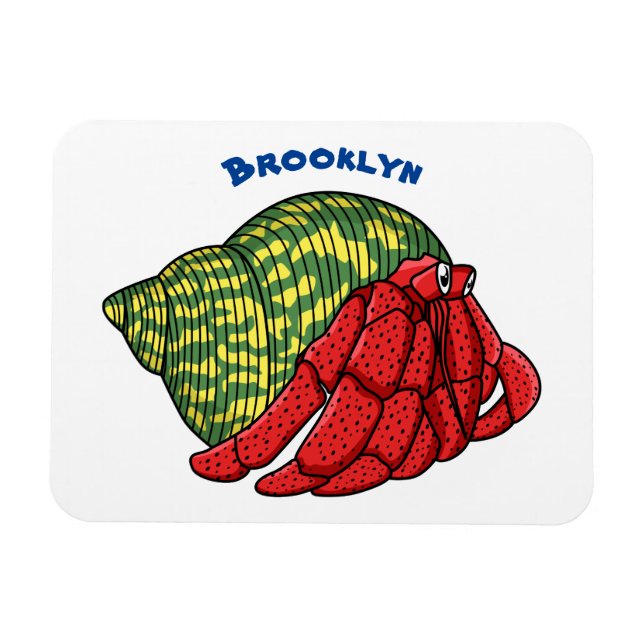 Magnet Flexible Illustration du crabe mignon (Horizontal)